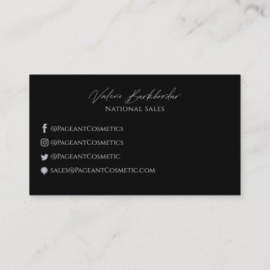 PageantロゴValerie 名刺 (裏面)