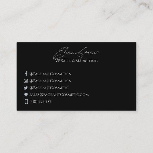 PageantロゴVPカード 名刺 (裏面)