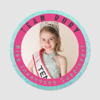 Pageant Button Pin 名札