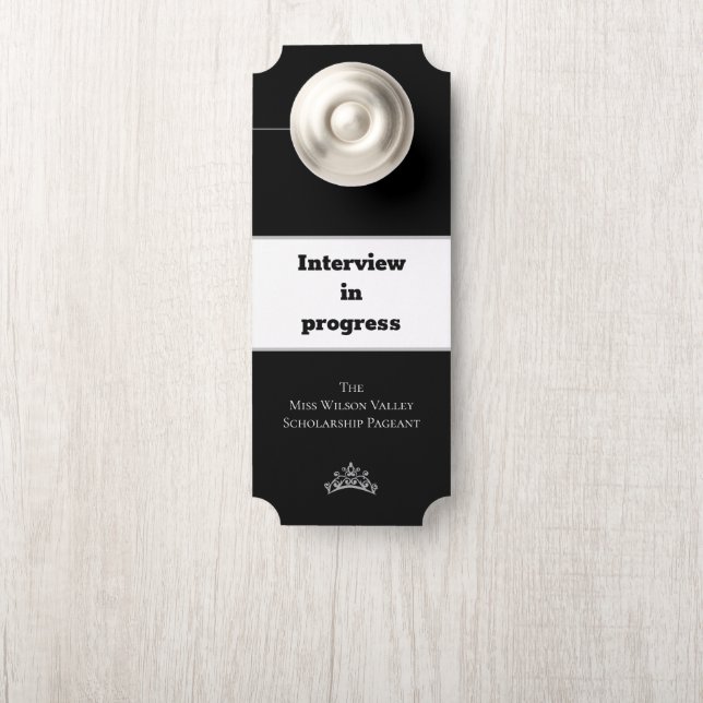 Pageant Crown Door Hanger Interview in Prgrss ドアノブサイン (ノブ)