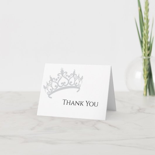 Pageant Crown Folded Thank You Card サンキューカード (正面)