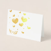 Pageant Crown & Hearts Thank You Card Gold Foil 箔カード (正面)