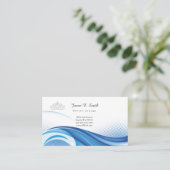 Pageant Crown Ocean Wave Business Card コーリングカード (スタンド正面)