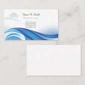Pageant Crown Ocean Wave Business Card コーリングカード (正面/裏面)