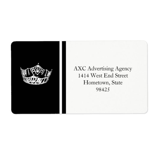 Pageant Crown Shipping Label ラベル (正面)