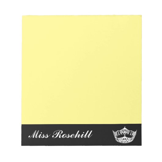 Pageant Crown & Titleメモ帳 ノートパッド (正面)