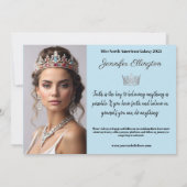 Pageant Essentialsのオートグラフコンポジットカード 招待状 (裏面)