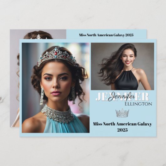 Pageant Essentialsのオートグラフコンポジットカード 招待状 (正面/裏面)