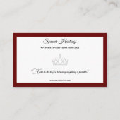 Pageant Essentialsフォト名刺 名刺 (裏面)