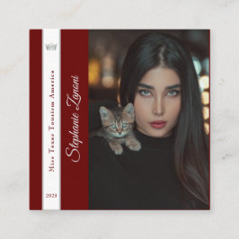 Pageant Essentials呼び出しカード | QRコード スクエア名刺