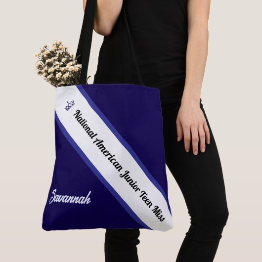 Pageant Essentials Custom Crown and Sash Tote トートバッグ (クローズアップ)