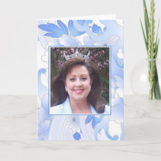 Pageant Greeting Card-Peoniesのカスタム発表 カード (正面)
