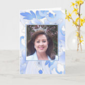 Pageant Greeting Card-Peoniesのカスタム発表 カード (黄色い花)