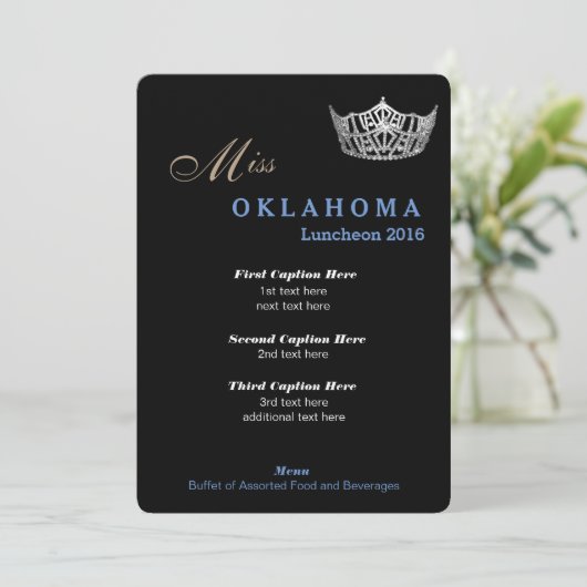 Pageant Lunchonプログラムカード メニュー (スタンド正面)