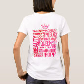 Pageant Mom – ピンク美しいPageant Words Tシャツ (裏面)