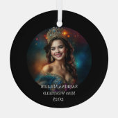 Pageant Queen Glass Christmas Ornament ガラスオーナメント (裏面)
