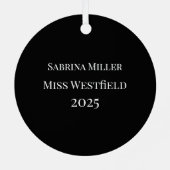 Pageant Queen Metal Christmas Ornament メタルオーナメント (裏面)