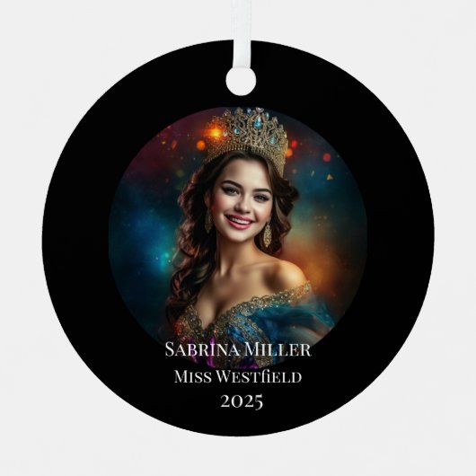 Pageant Queen Metal Christmas Ornament メタルオーナメント (正面)