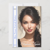 Pageant Sash Autographカードテンプレート 招待状 (正面)