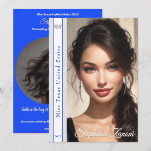 Pageant Sash Autographカードテンプレート 招待状
