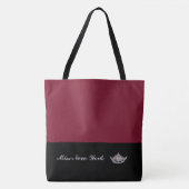 Pageant Silver Crown Tote Bag-Large Wine トートバッグ (正面)