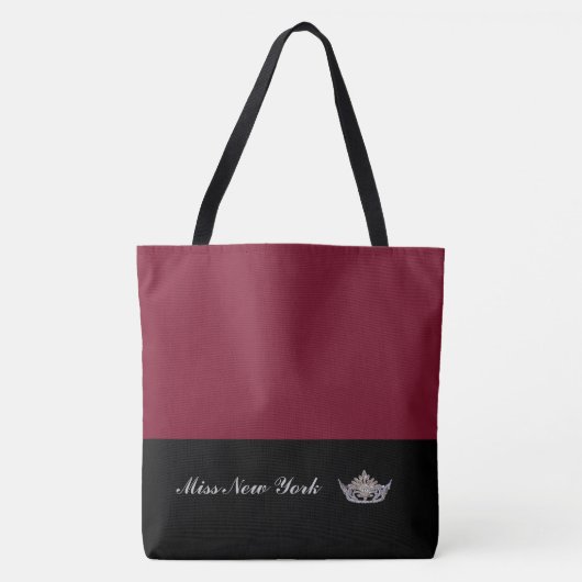 Pageant Silver Crown Tote Bag-Large Wine トートバッグ (正面)