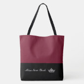Pageant Silver Crown Tote Bag-Large Wine トートバッグ (裏面)