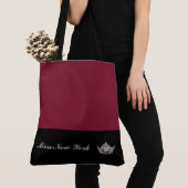 Pageant Silver Crown Tote Bag-Large Wine トートバッグ (クローズアップ)