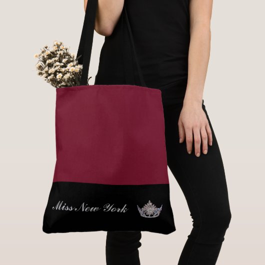 Pageant Silver Crown Tote Bag-Large Wine トートバッグ (クローズアップ)