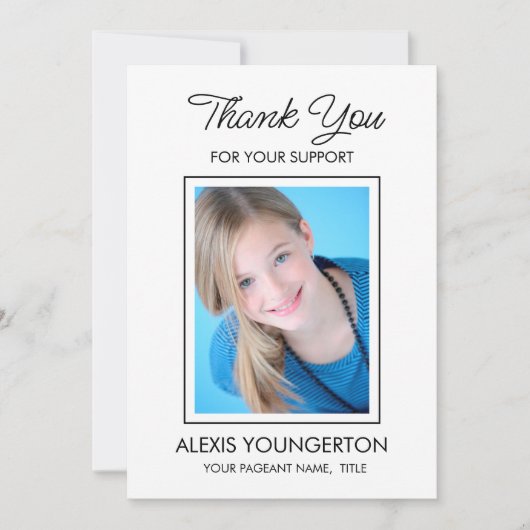 Pageant Sponsorありがとう写真 サンキューカード (正面)