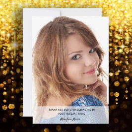 Pageant Sponsor Photo Thank You サンキューカード