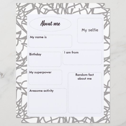 Pages for Diary, Fanbook, Bullet Journal, Scrapboo (正面/裏面)