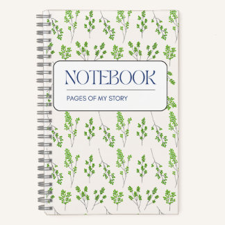Pages of My Story - Greenery Botanical Spiral Note ノートブック