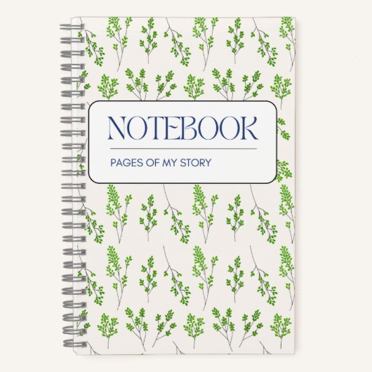 Pages of My Story - Greenery Botanical Spiral Note ノートブック (正面)