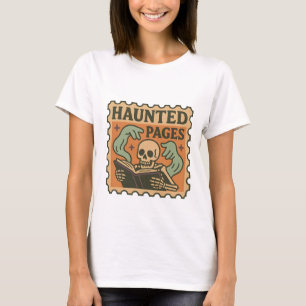 Pages T幽霊のよく出るシャツ – Gothic Academia Sketon Tシャツ
