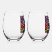 Pagoda and Coloured Landscape  ステムなしワイングラス (右)