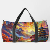 Pagoda and Coloured Landscape ダッフルバッグ (裏面)