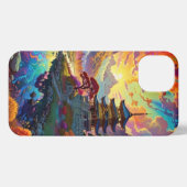 Pagoda and Coloured Landscape iPhoneケース (裏面横)