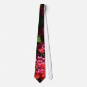 Pagoda Flowers Colorful Red and Pink ネクタイ (正面)