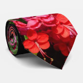 Pagoda Flowers Colorful Red and Pink ネクタイ (ロール)