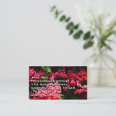 Pagoda Flowers Colorful Red and Pink 名刺 (スタンド正面)