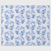 Pagoda Garden in Blue and Purple ラッピングペーパー (フラット)