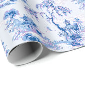 Pagoda Garden in Blue and Purple ラッピングペーパー (ロールコーナー)