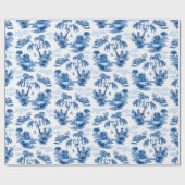 Pagoda Garden in Blue Porcelain ラッピングペーパー (フラット)