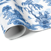Pagoda Garden in Blue Porcelain ラッピングペーパー (ロールコーナー)