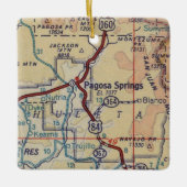 Pagosa春ヴィンテージマップ セラミックオーナメント (正面)