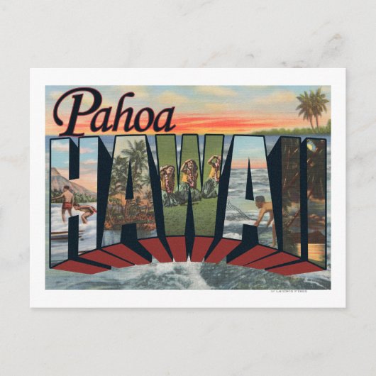 Pahoa, HawaiiLarge Letter ScenesPahoa, HI ポストカード (正面)