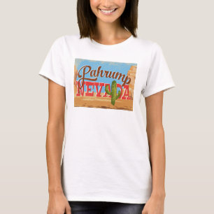 Pahrumpネバダの漫画の砂漠のヴィンテージ旅行 Tシャツ