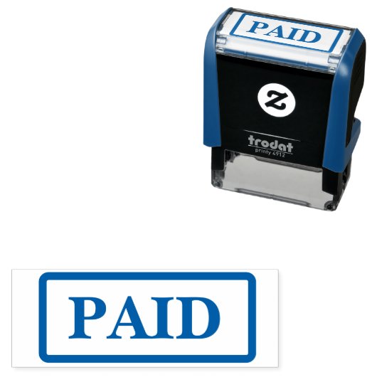 PAID Business Text Template Self-inking Stamp セルフインキングスタンプ (インサイチュ)