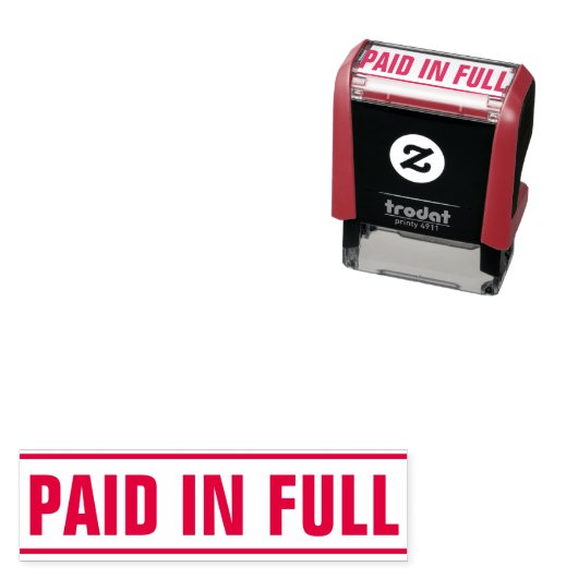 PAID Business Text Template Self-inking Stamp セルフインキングスタンプ (インサイチュ)